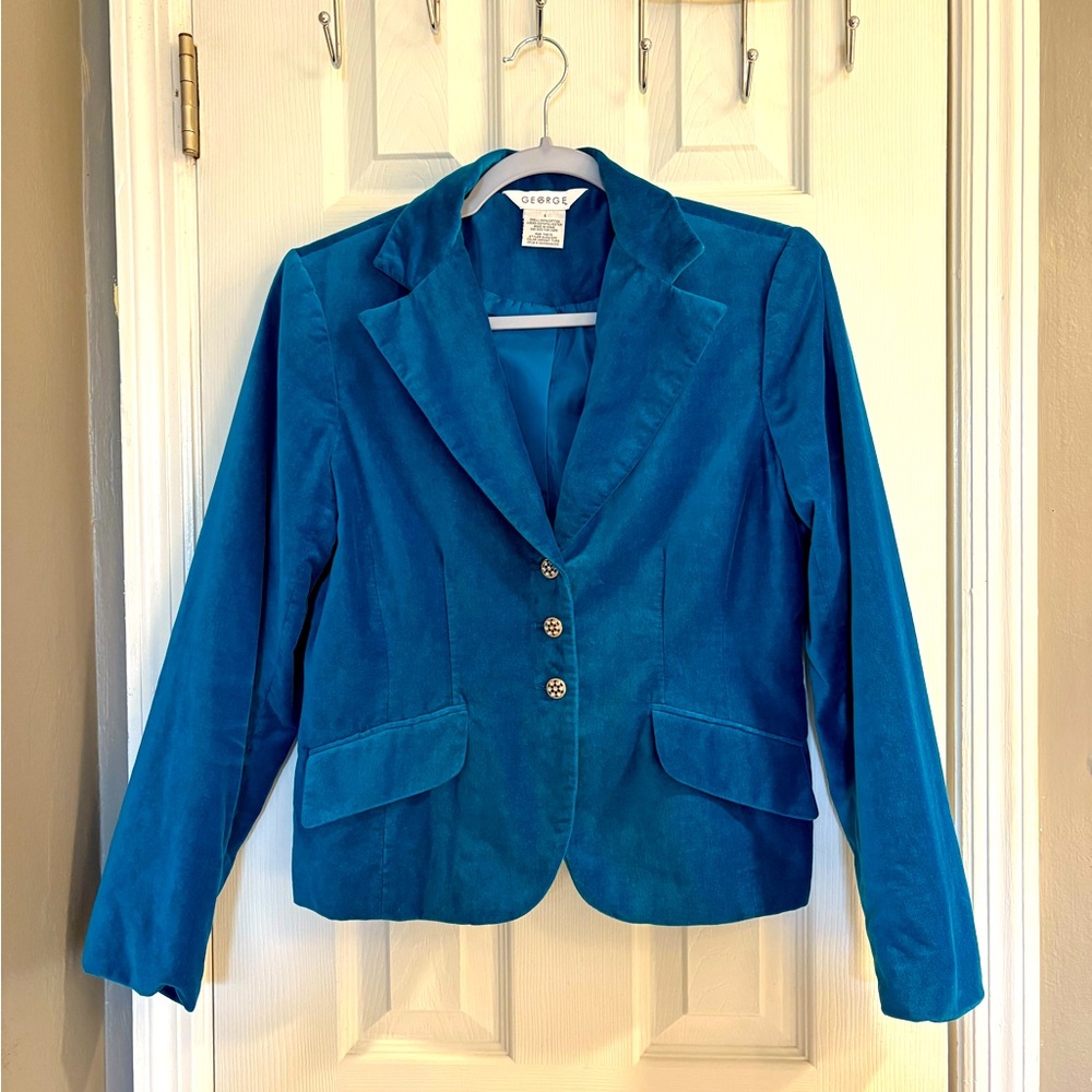 George Blue Blazer Tailored Corduroy Jacket
